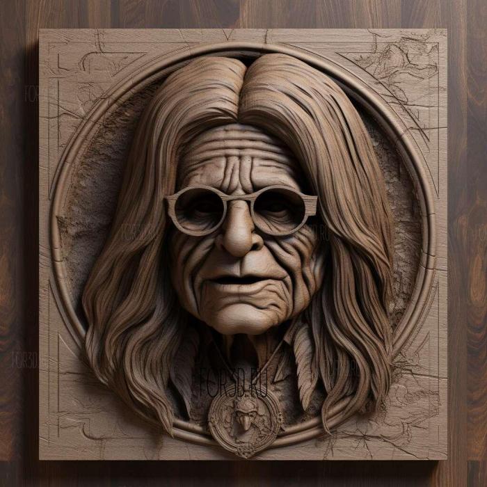 Ozzy Osbourne 4 stl model for CNC